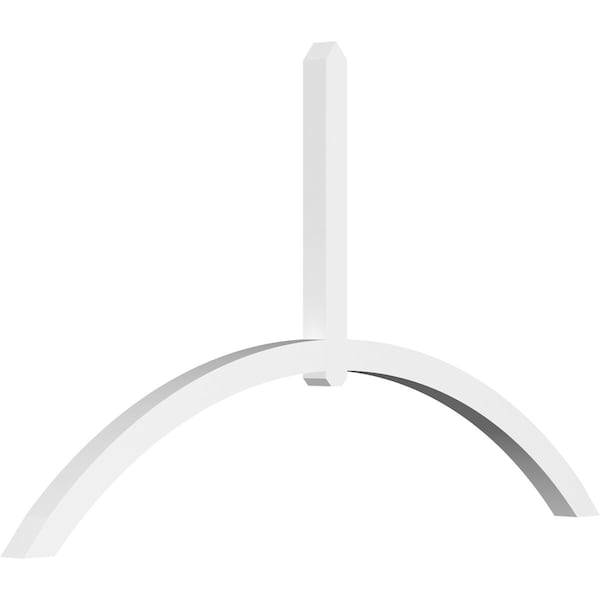 Ekena Millwork Archdale Architectural Grade PVC Gable Bracket, 108"W x 63"H x 4"D x 4"F, 14/12 Pitch GBP108X63X0404ARC00 - main